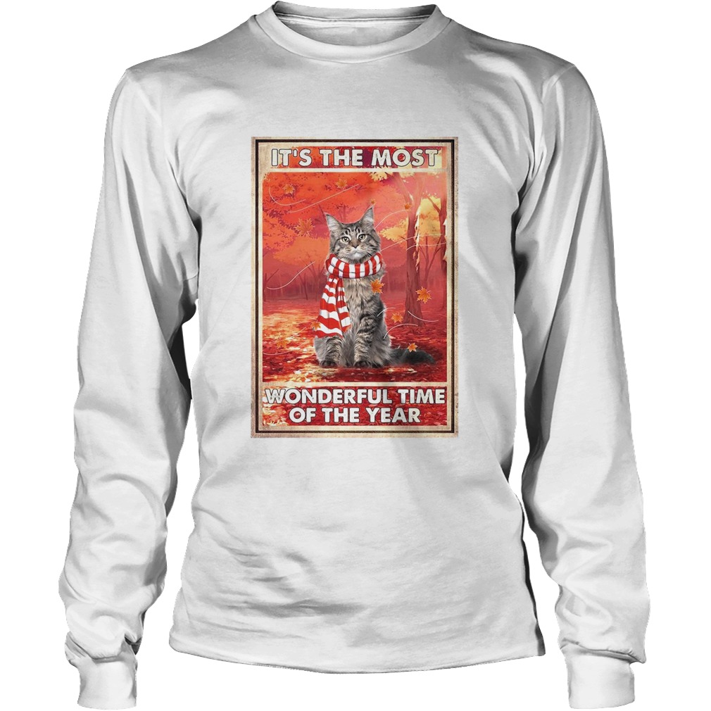 Christmas Cat Its The Most Wonderful Time Of The Year Long Sleeve