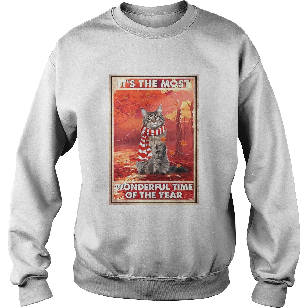 Christmas Cat Its The Most Wonderful Time Of The Year Sweatshirt