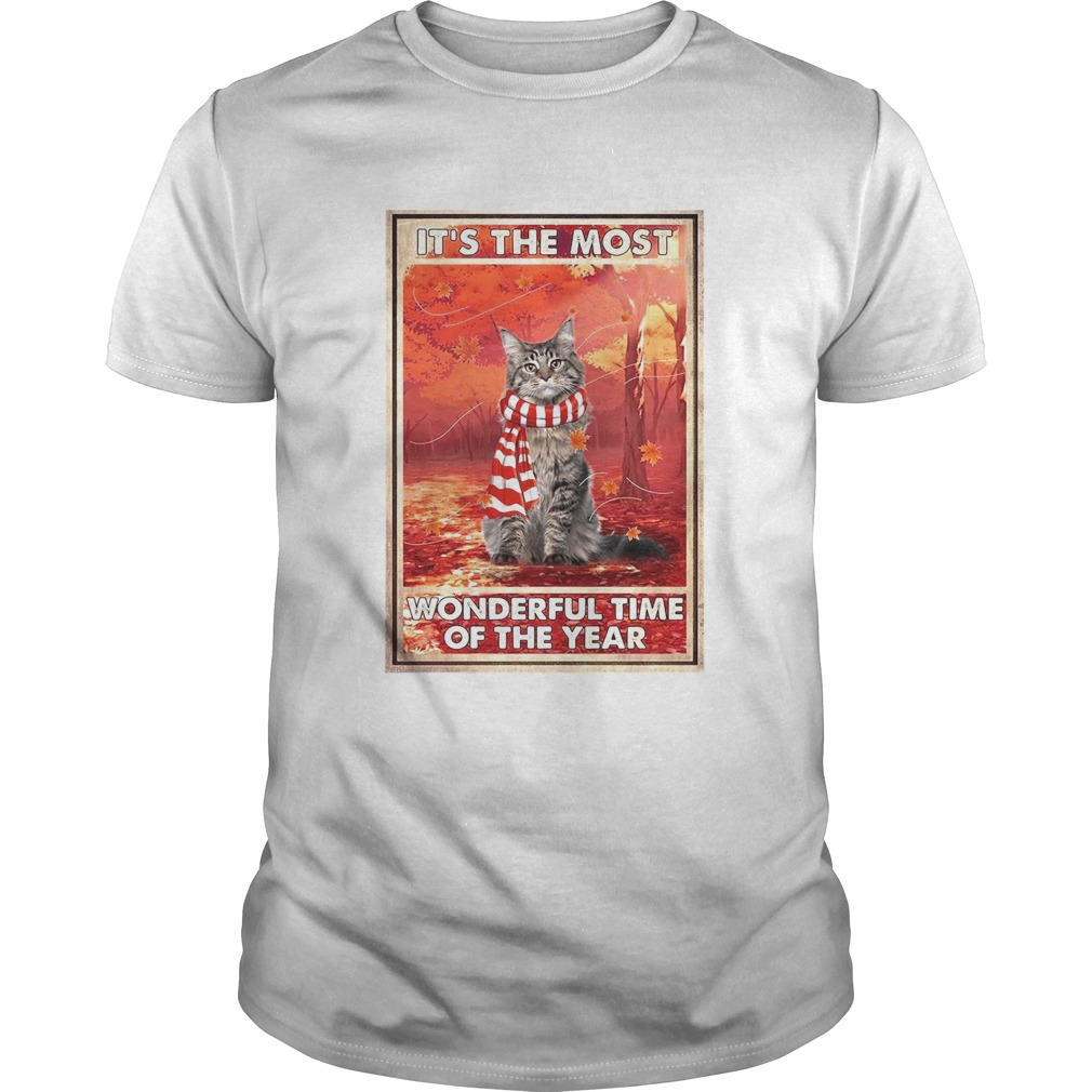Christmas Cat Its The Most Wonderful Time Of The Year shirt
