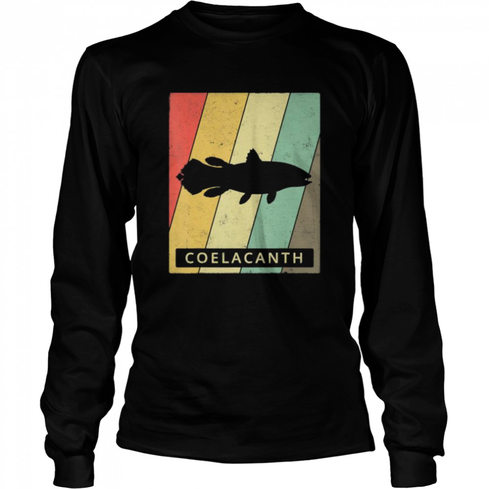 Coelacanth Lover Vintage Retro Animal Long Sleeved T-shirt
