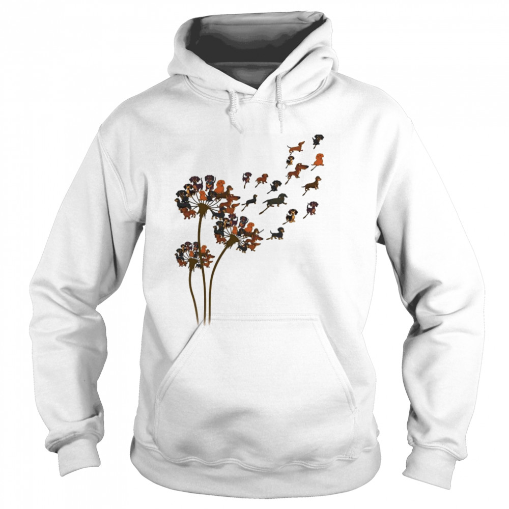 Dachshund Dandelion Flower Unisex Hoodie