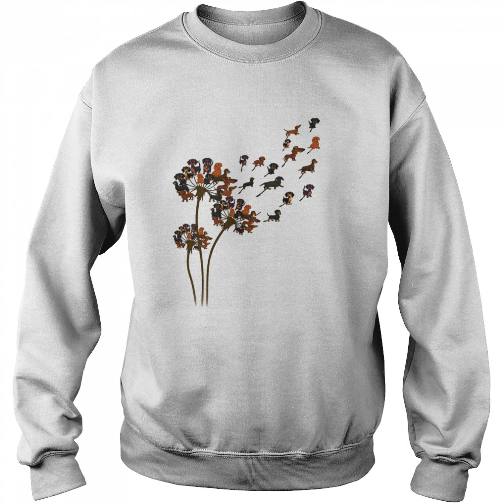 Dachshund Dandelion Flower Unisex Sweatshirt