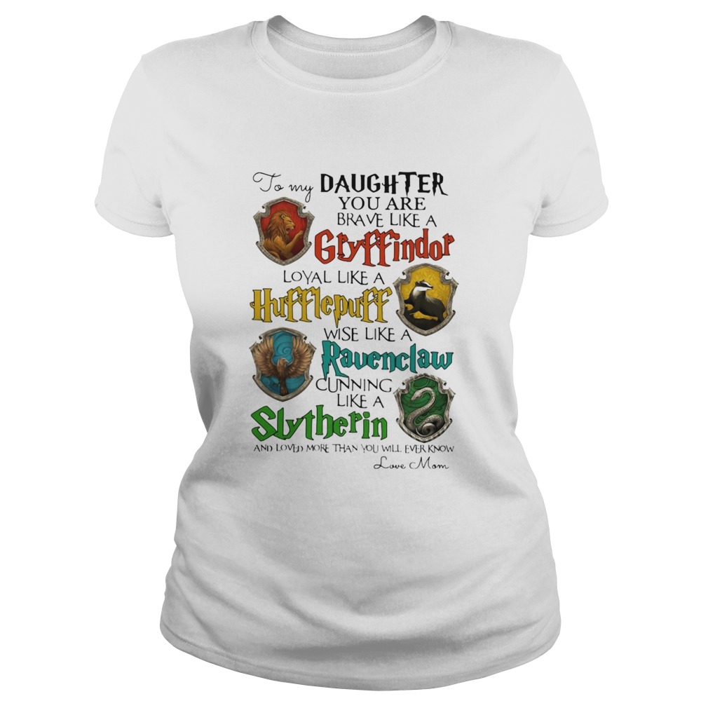 Daughter You Are Brave Like A Gryffindor Hufflepuff Ravenclaw Slytherin Classic Ladies