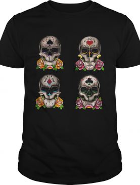 Day Of The Dead Dia De Los Muertos Sugar Skulls Aces shirt