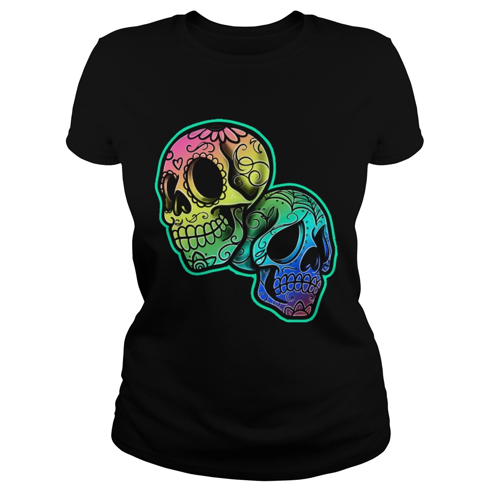 Day Of The Dead Skulls Mexican Holiday Classic Ladies