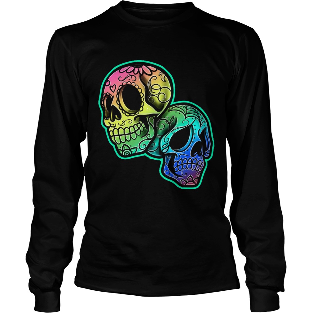 Day Of The Dead Skulls Mexican Holiday Long Sleeve