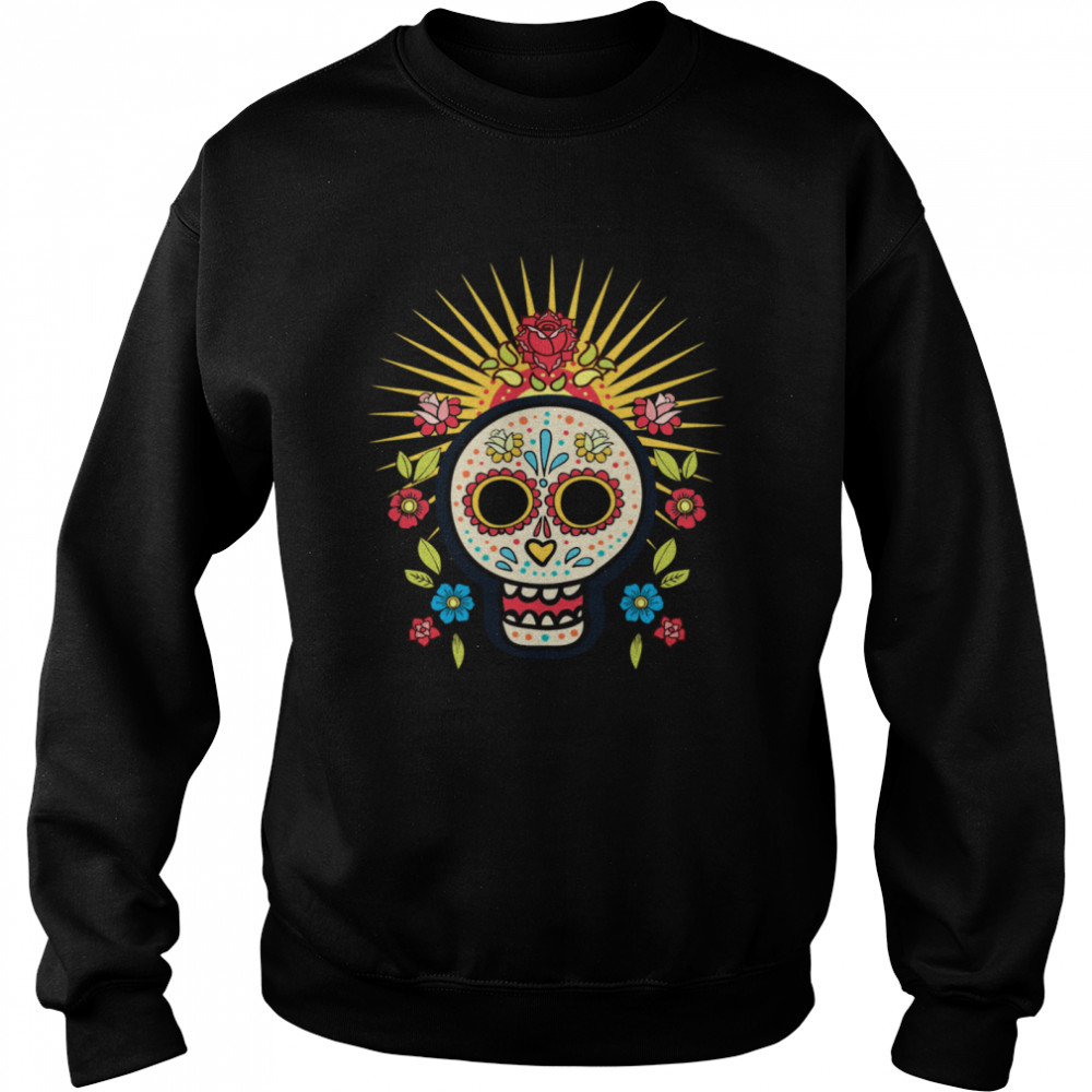 Dia De Los Muertos Day Of The Dead Sugar Skull Flower Unisex Sweatshirt