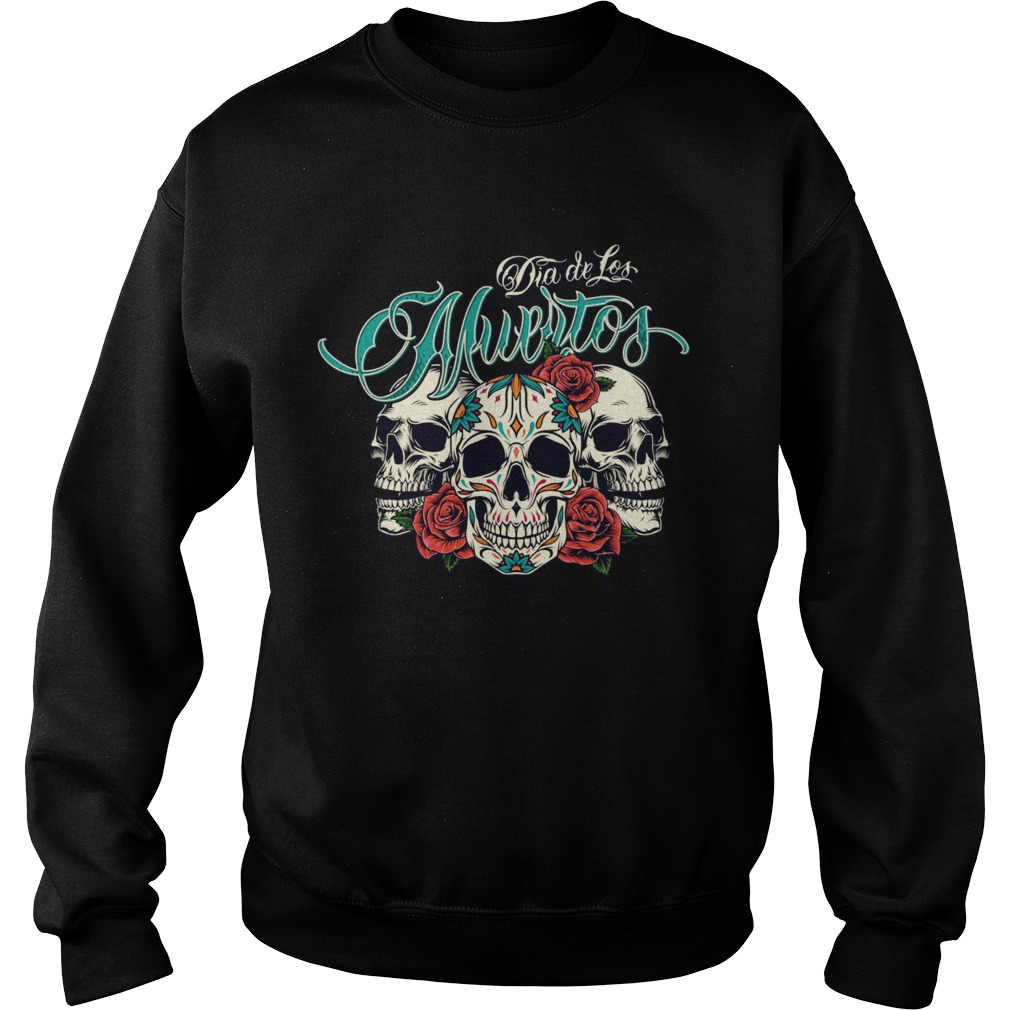 Dia De Los Muertos Sugar Skull Rose Sweatshirt