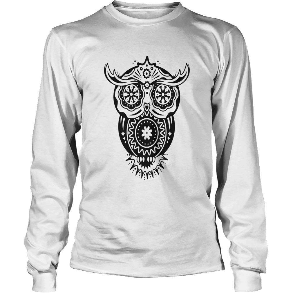 Different Decorations In The Style Of The Mexican Sugar Skulls Long Sleeve