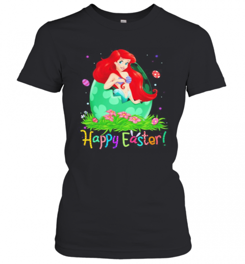 Disney Ariel Princess Happy Easter Flower T-Shirt Classic Women's T-shirt