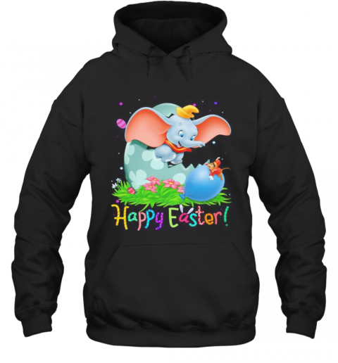 Disney Dumbo Elephant Happy Easter Flower T-Shirt Unisex Hoodie