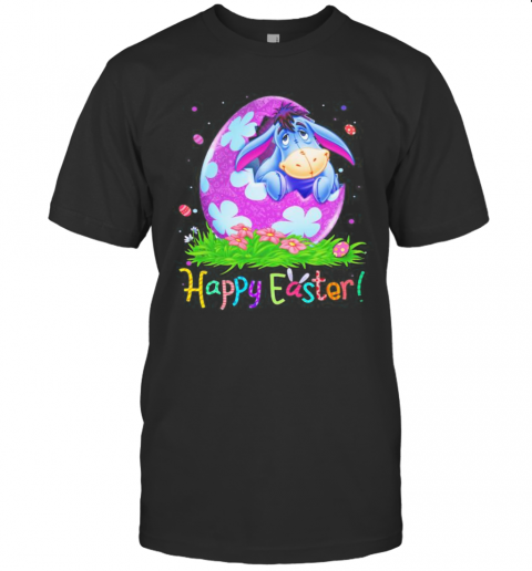 Disney Eeyore Donkey Happy Easter Flowers T-Shirt