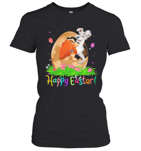 Disney Lady And The Tramp Happy Easter Flower T-Shirt Classic Women's T-shirt