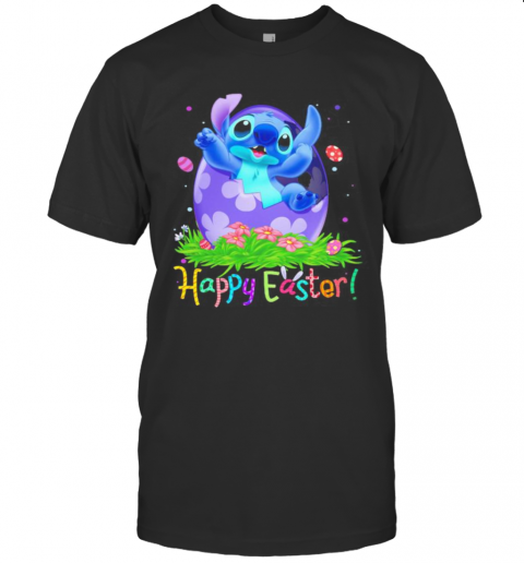 Disney Stitch Happy Easter Flower T-Shirt
