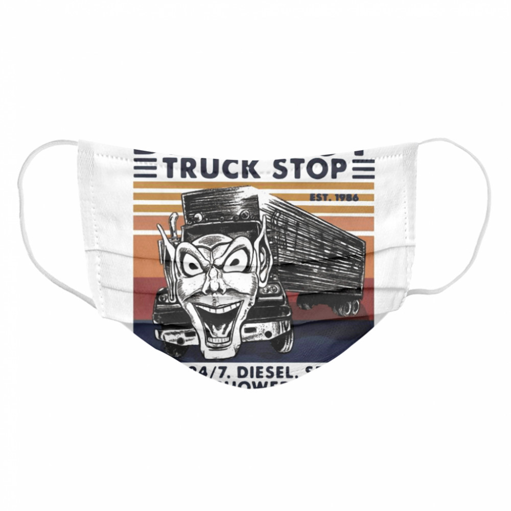 Dixie Boy Truck Stop Open 247 Diesel Service dinner Shower Arcade Vintage Retro Cloth Face Mask