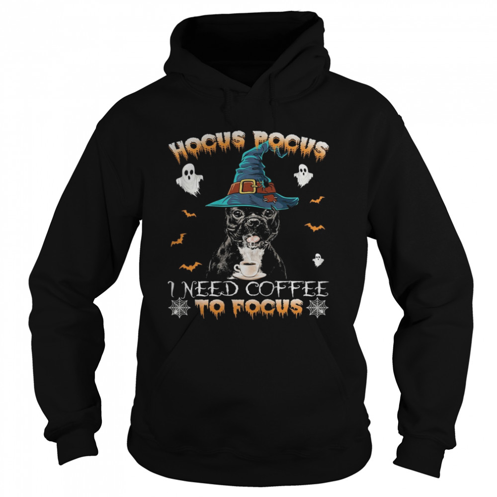 Dog hocus pocus i need coffee to focus halloween Unisex Hoodie