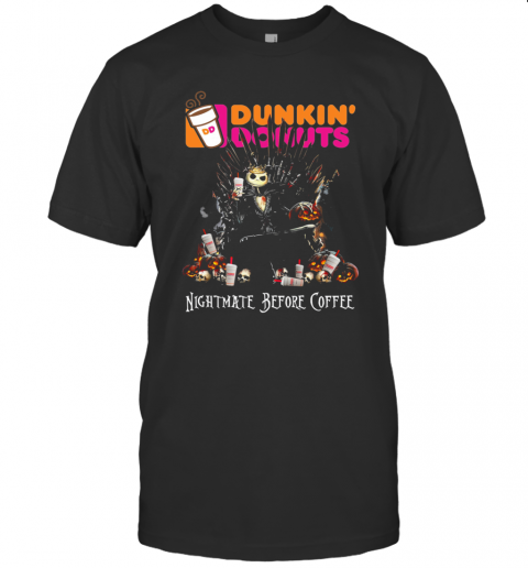 Dunkin' Donuts Nightmare Before Coffee King Jack Skellington T-Shirt