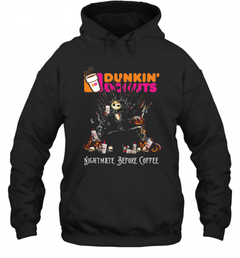 Dunkin' Donuts Nightmare Before Coffee King Jack Skellington T-Shirt Unisex Hoodie