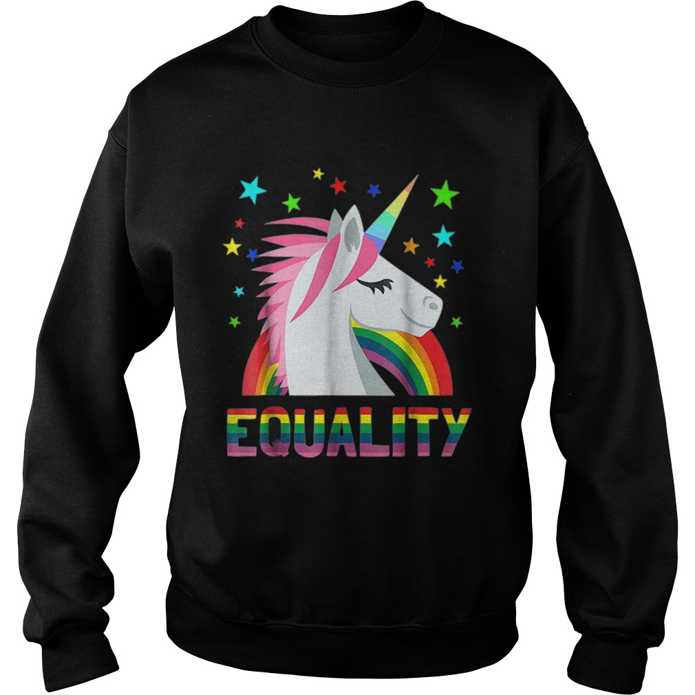 Equality Rainbow Flag Unicorn LGBT Gay Pride Sweatshirt