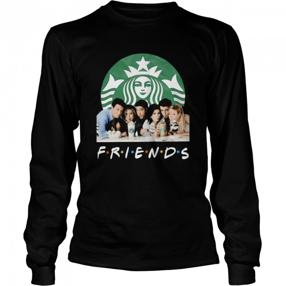 Friends Character Starbucks Coffee Long Sleeved T-shirt