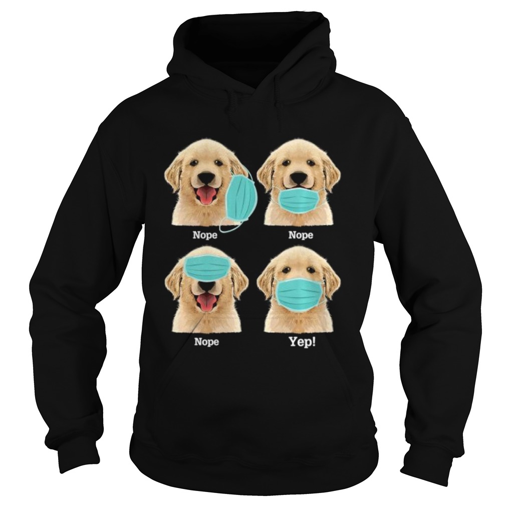 Funny Golden retriever Dog How To Wear Mask Premium Hoodie