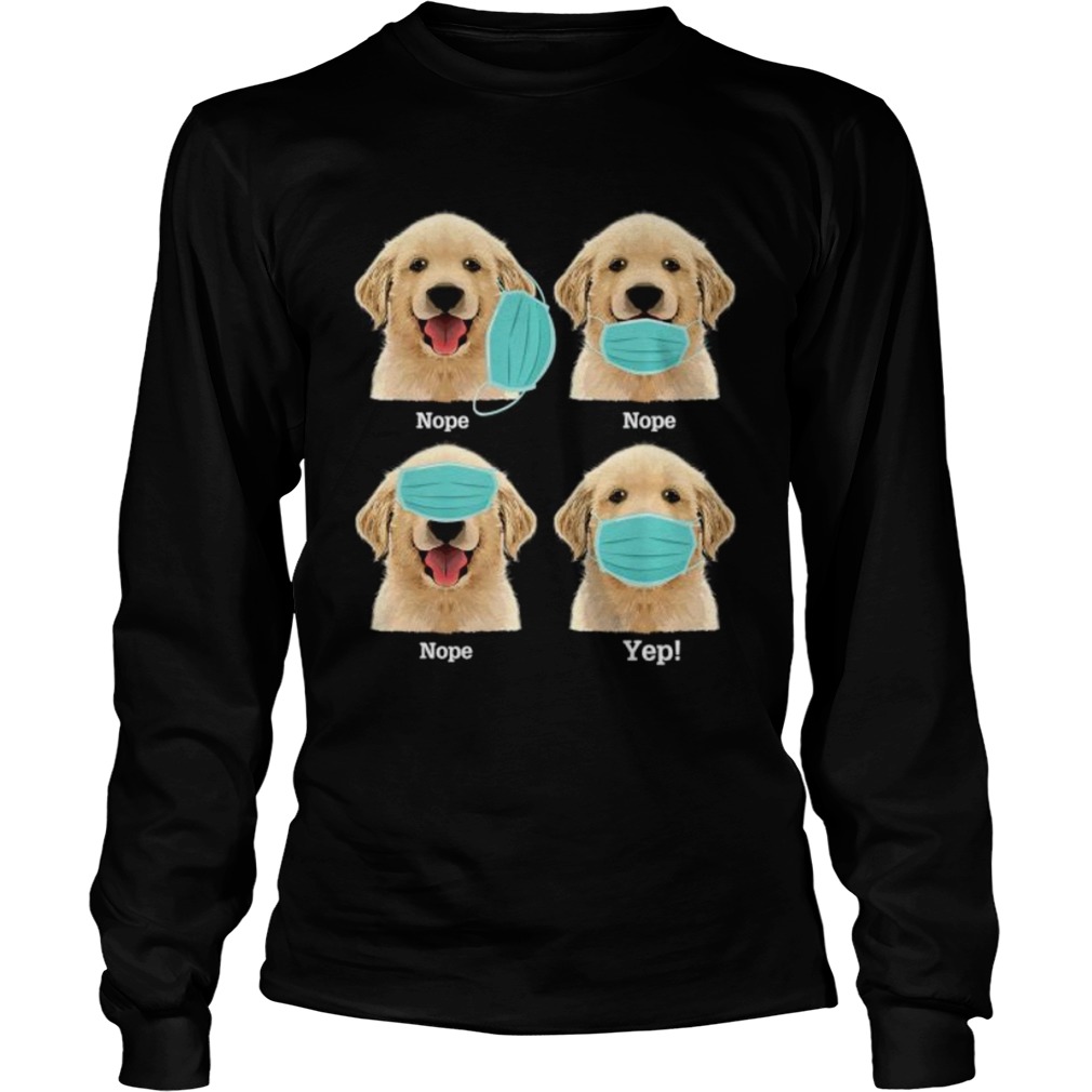 Funny Golden retriever Dog How To Wear Mask Premium Long Sleeve