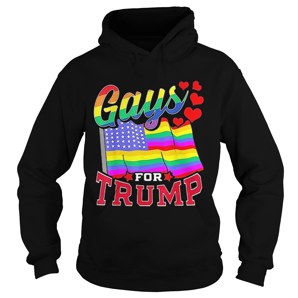 Gays For Trump Pride USA Flag LGBT 2020 Election Rainbow Hoodie