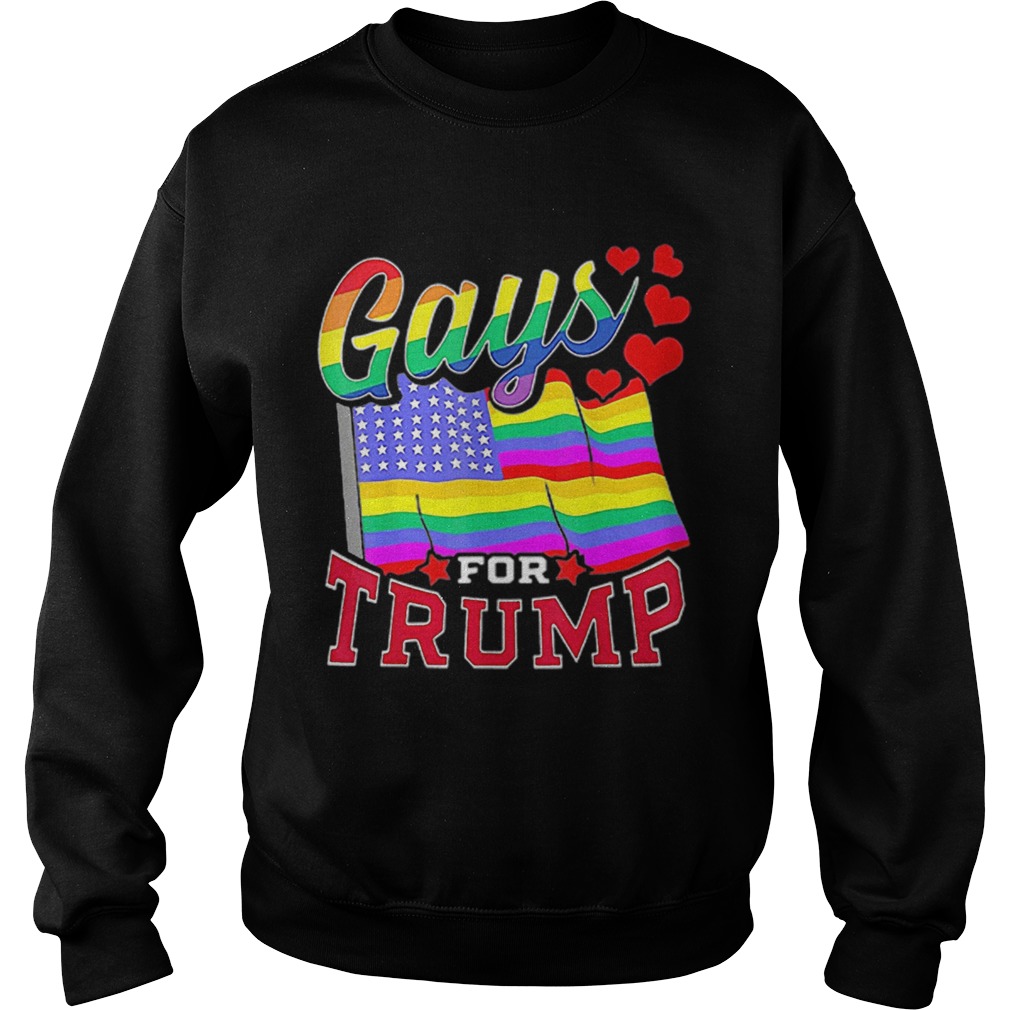 Gays For Trump Pride USA Flag LGBT 2020 Election Rainbow Sweatshirt