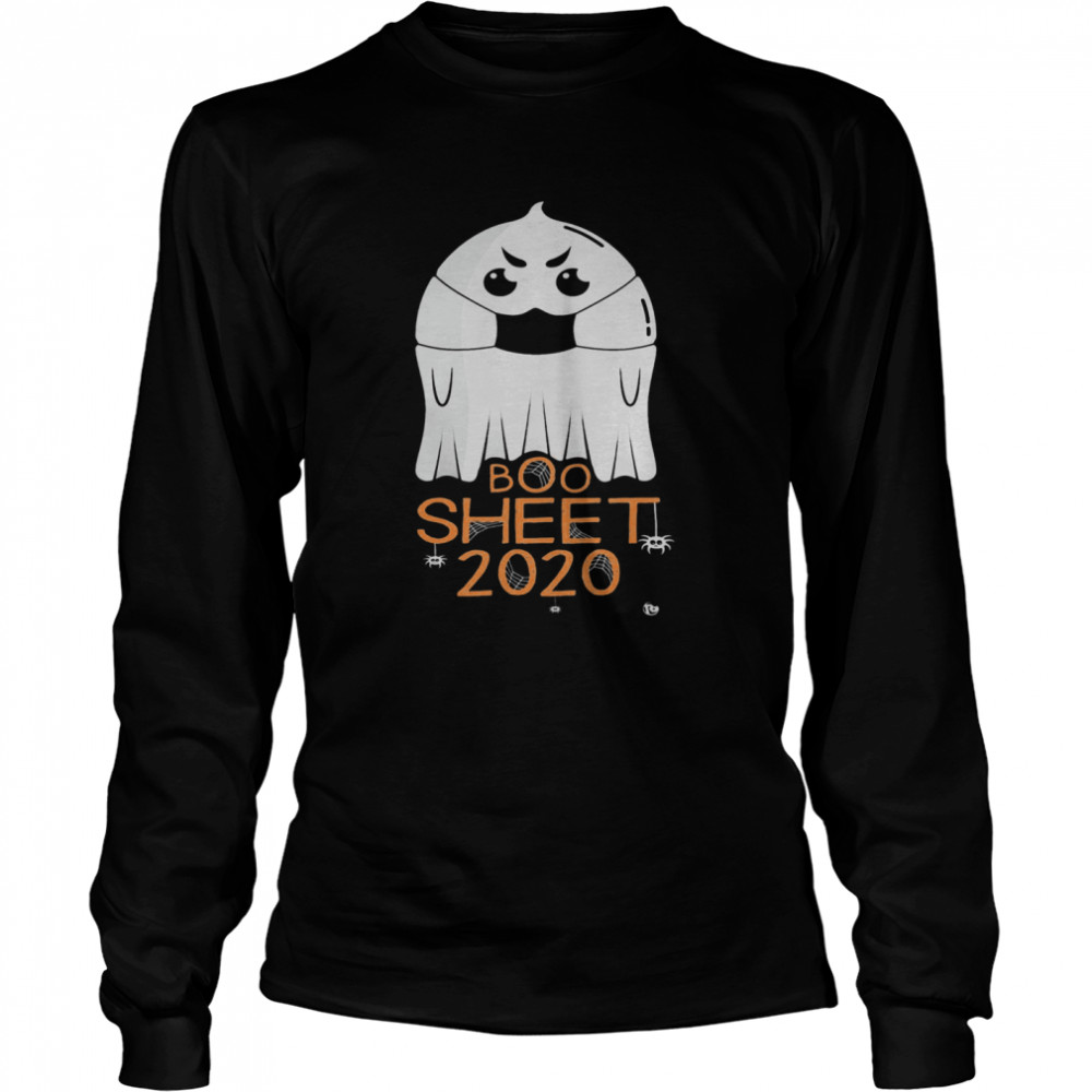Halloween 2020 Costume Ghost With Mask 2020 Is Boo Sheet Long Sleeved T-shirt
