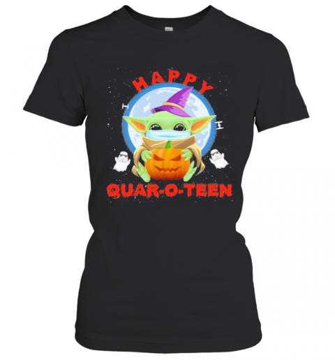 Halloween Baby Yoda Witch Quar O Teen T-Shirt Classic Women's T-shirt