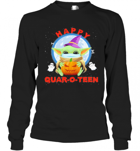 Halloween Baby Yoda Witch Quar O Teen T-Shirt Long Sleeved T-shirt 