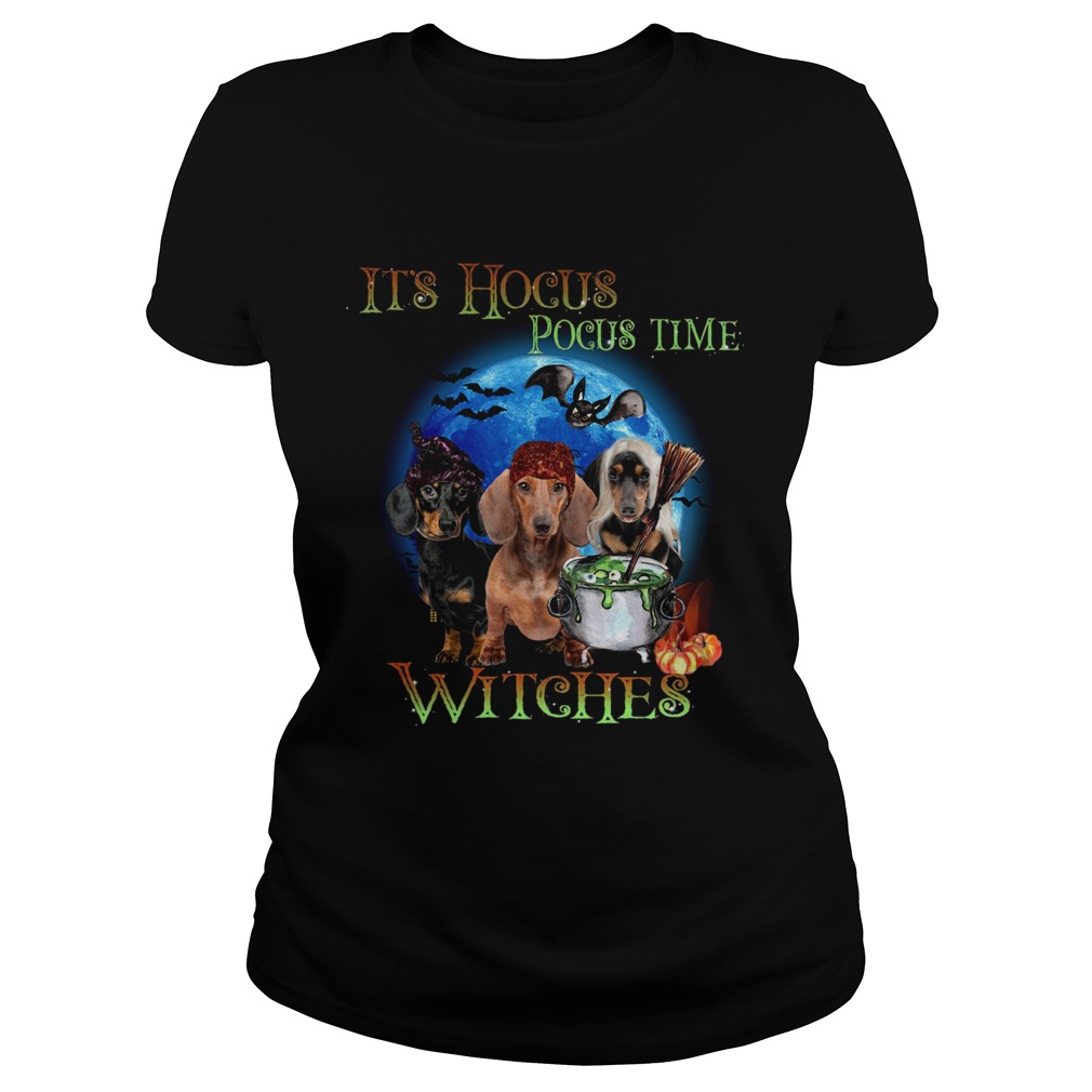 Halloween Dachshund Its Hocus Pocus Time Witches t Classic Ladies