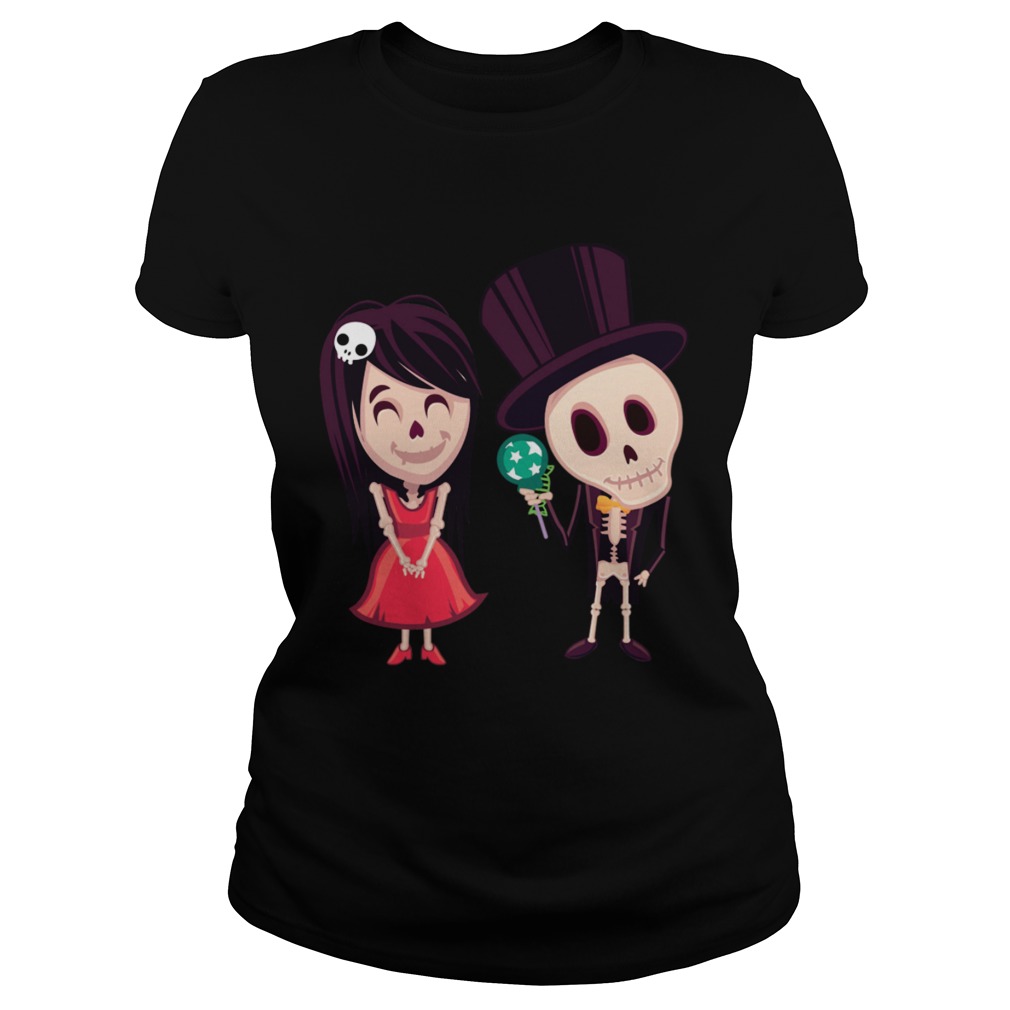 Halloween Day Of The Dead Skeleton Couple Classic Ladies