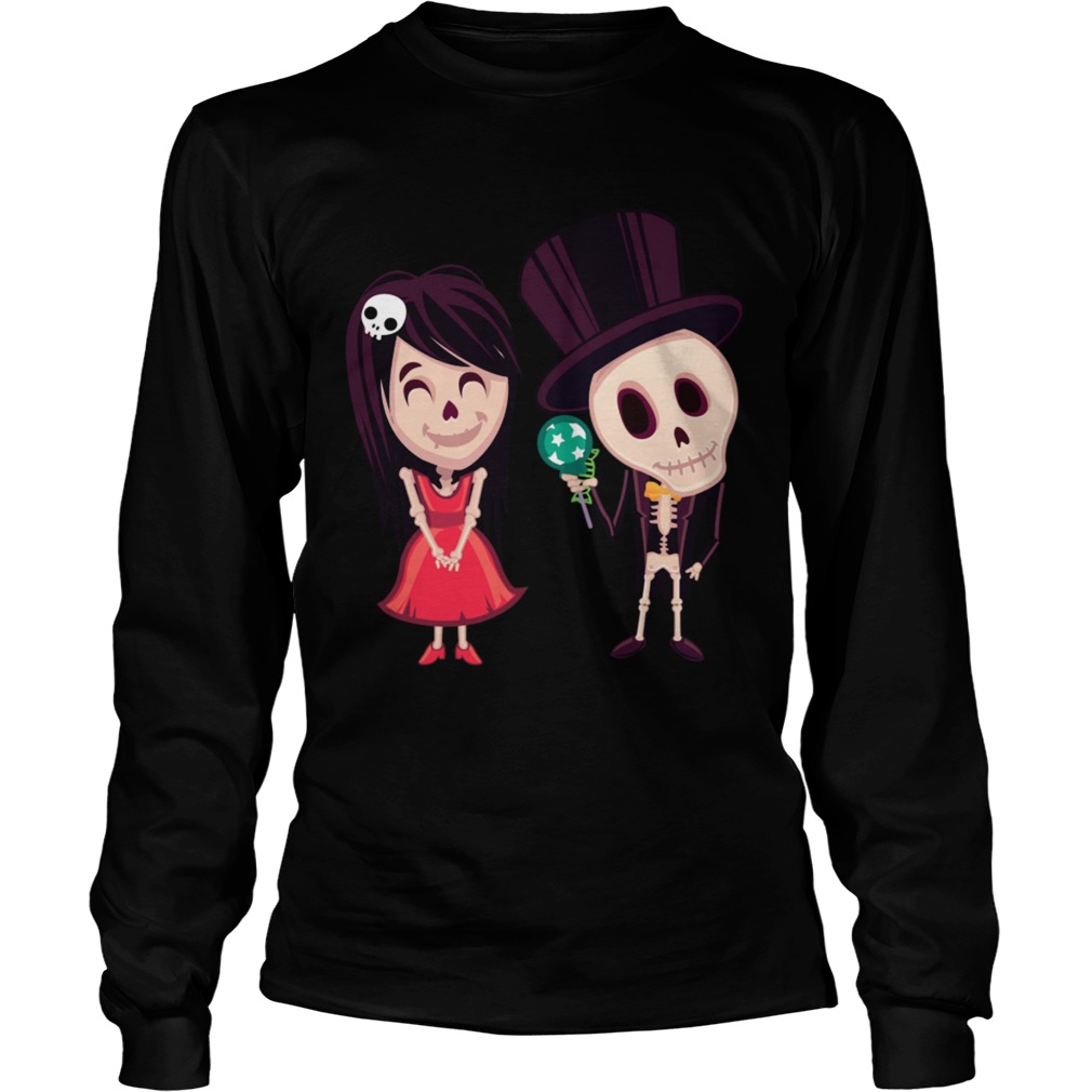 Halloween Day Of The Dead Skeleton Couple Long Sleeve