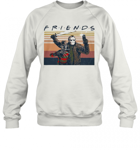 Halloween Freddy Krueger And Michael Myers Friends Vintage Retro T-Shirt Unisex Sweatshirt