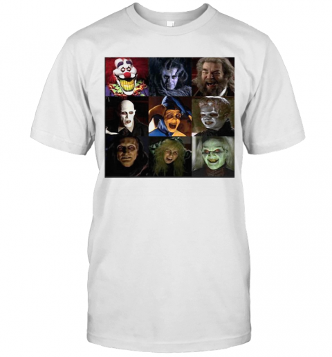 Halloween Horror Characters Face T-Shirt