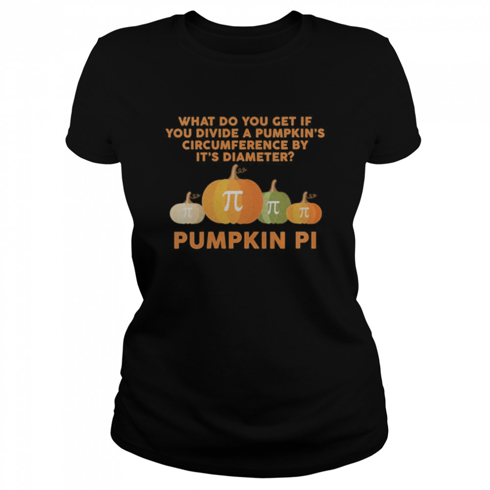 Halloween Pumpkin PI Funny Math Novelty Classic Women's T-shirt