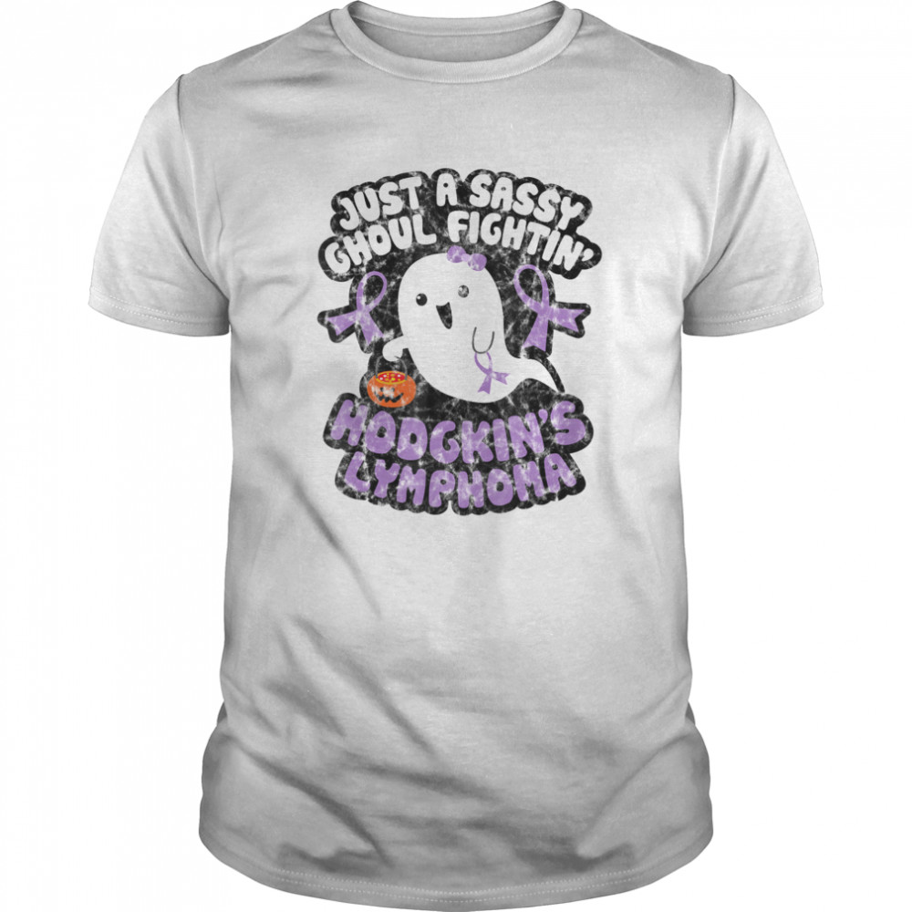 Halloween Sassy Ghoul Fighting Hodgkins Lymphoma Cute Ghost shirt