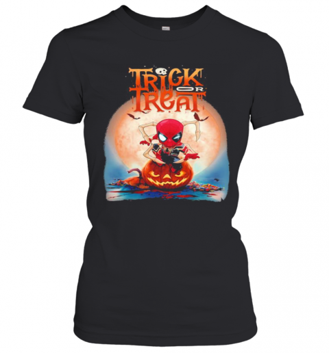 Halloween Spiderman Trick Or Treat Pumpkins T-Shirt Classic Women's T-shirt