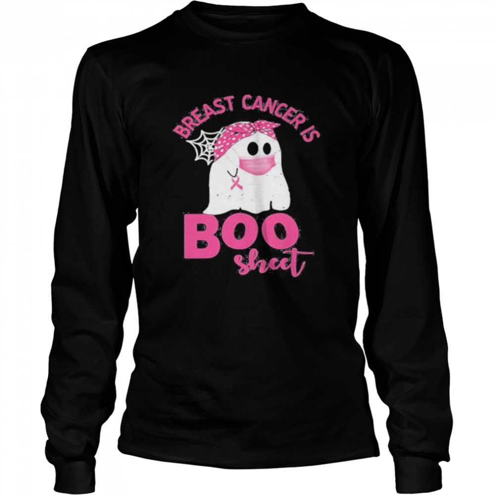 Halloween ghost breast cancer awareness is boo sheet Long Sleeved T-shirt