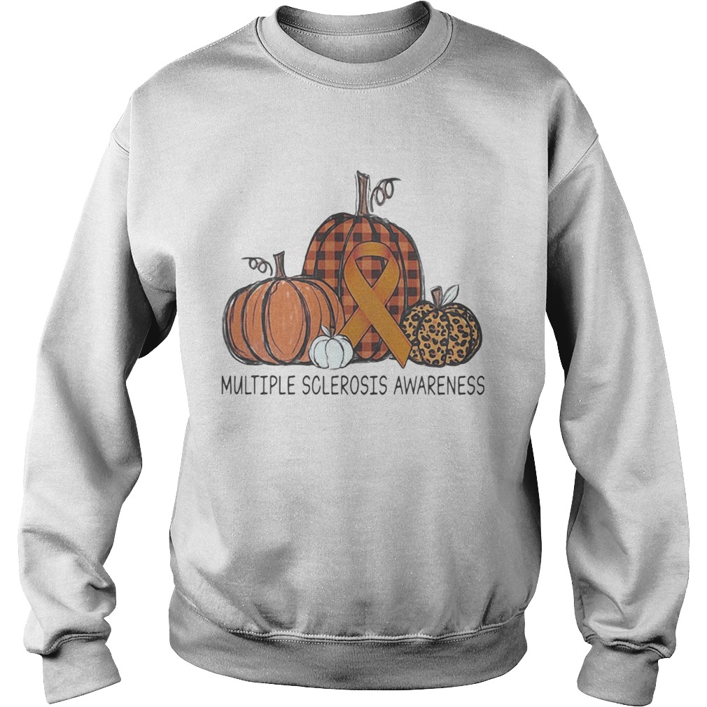 Halloween pumpkins multiple sclerosis awareness leopard Sweatshirt
