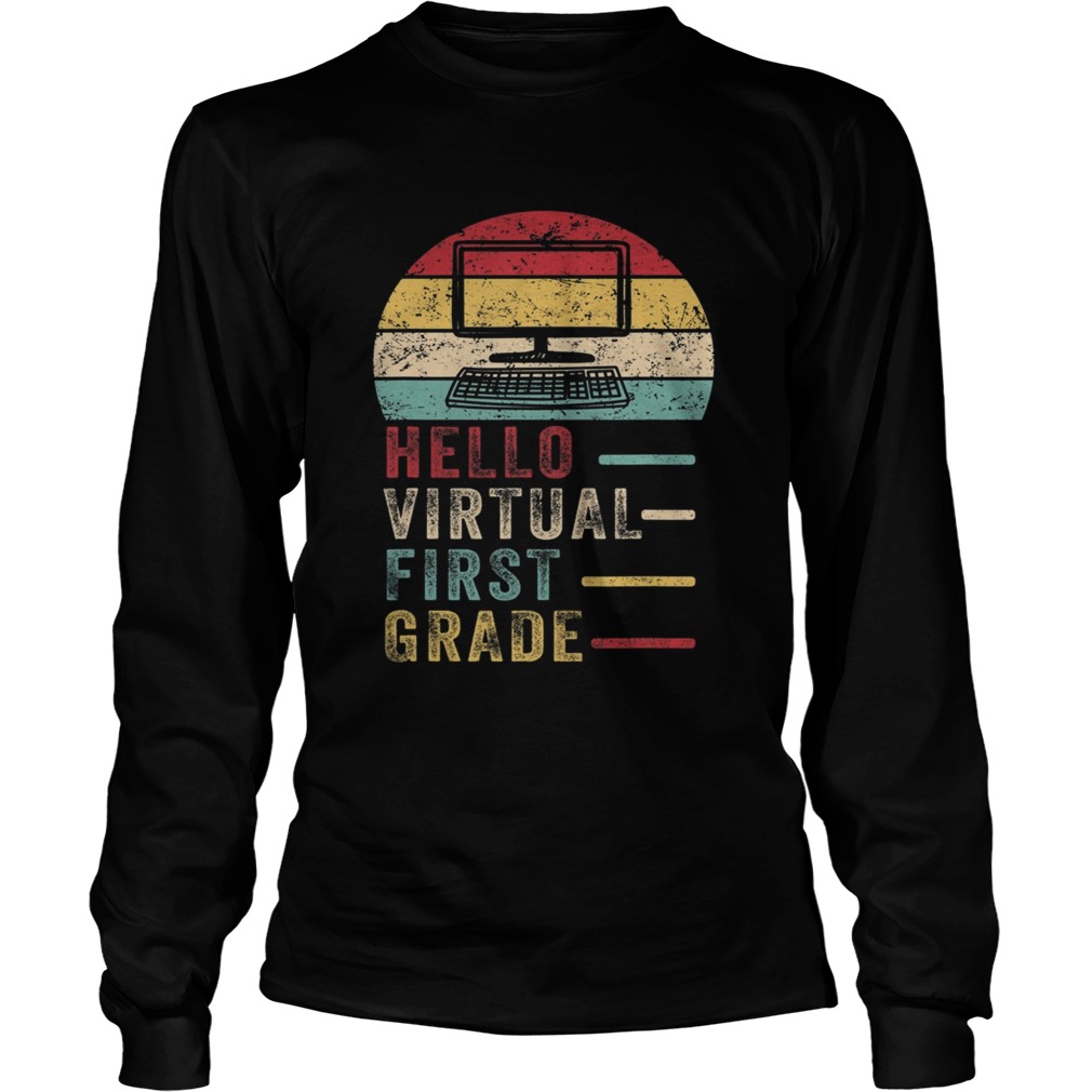 Hello Virtual First Grade Costume First Day Of School Long Sleeve