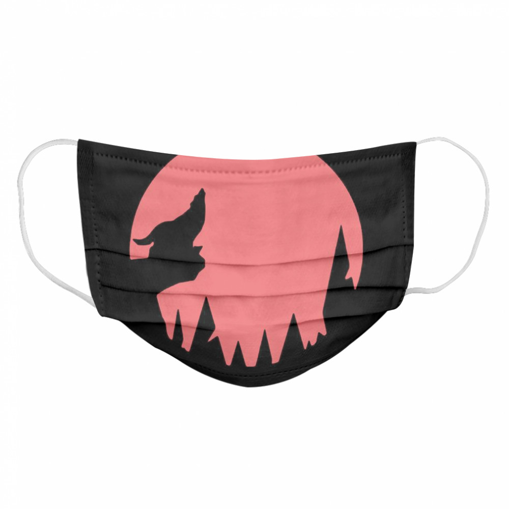 Howling on Full Moon Night Wolf Cloth Face Mask