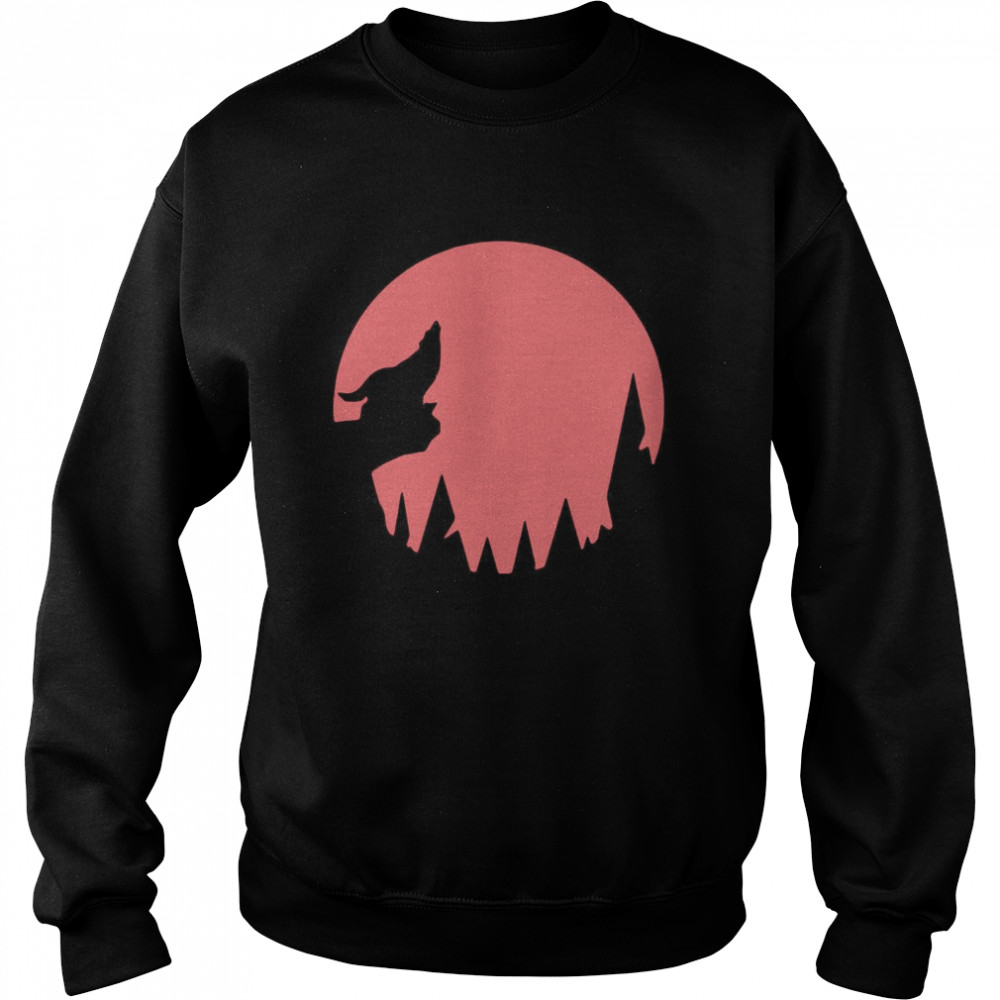 Howling on Full Moon Night Wolf Unisex Sweatshirt