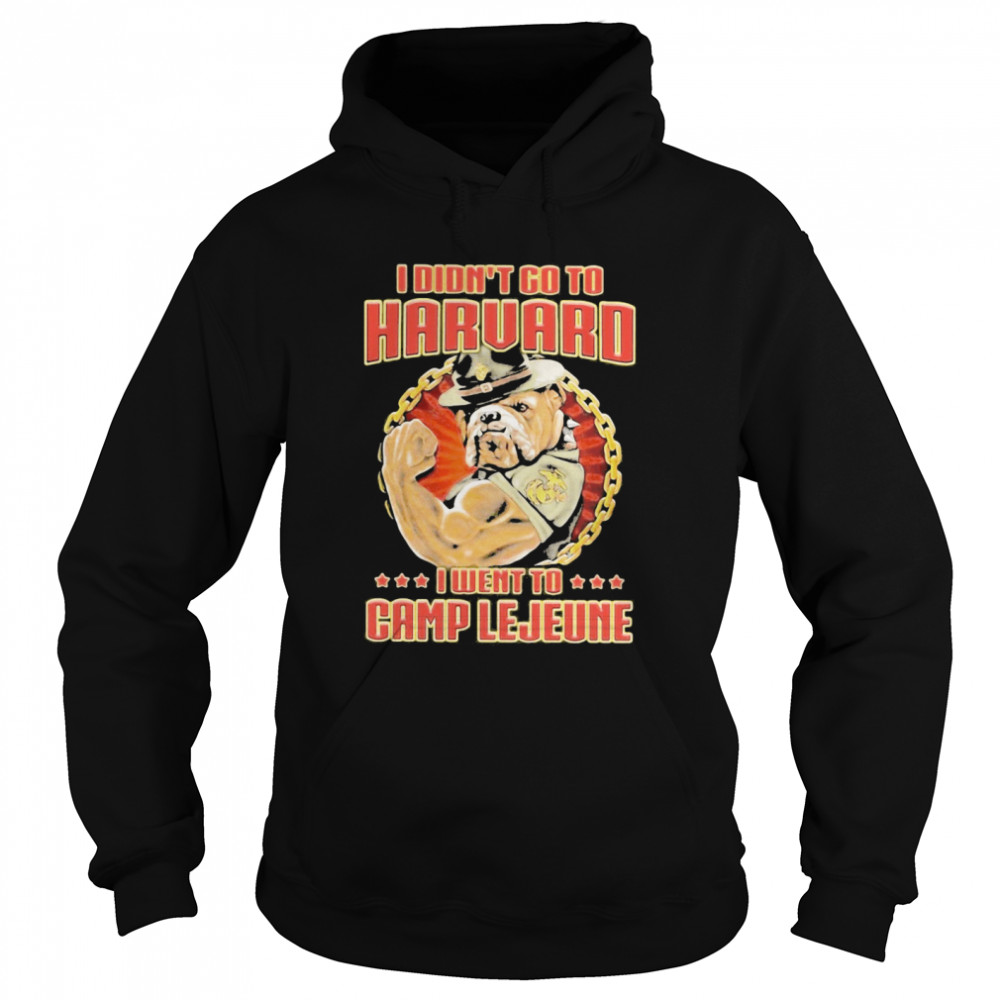 I Didn’t Go To Haruard I Went To Camp Lejeune Dog Unisex Hoodie