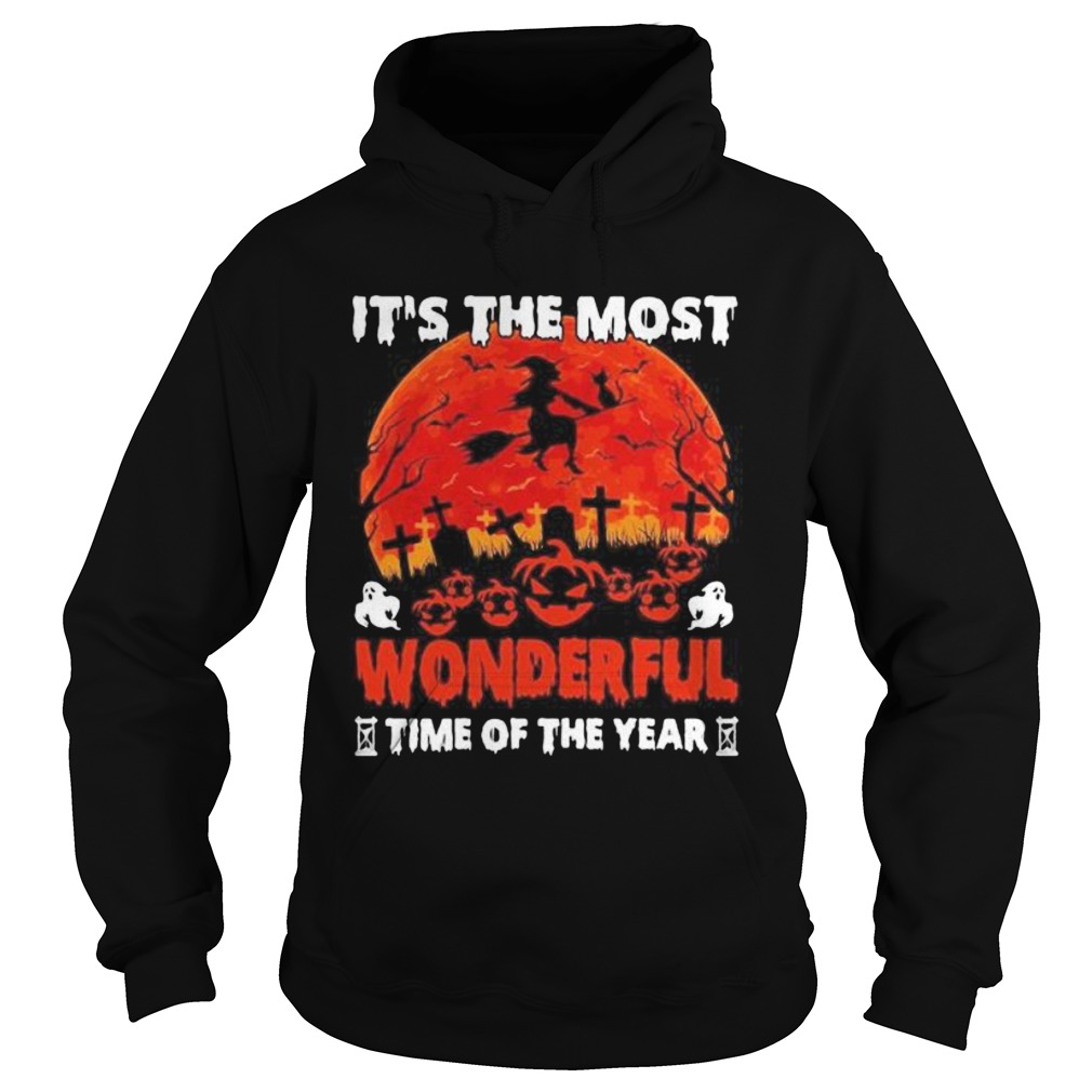 Its The Most Wonderful Time Of The Year Witch Black Cat Halloween Hoodie