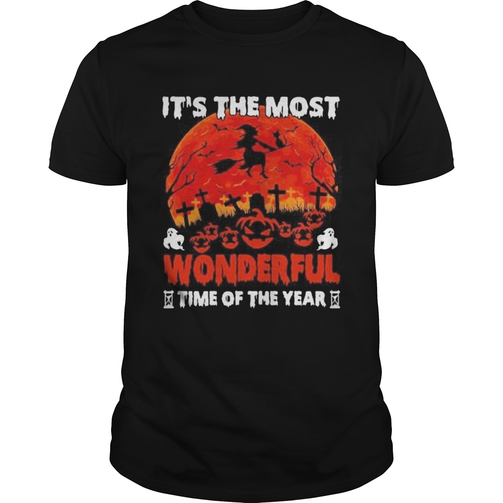 Its The Most Wonderful Time Of The Year Witch Black Cat Halloween shirt