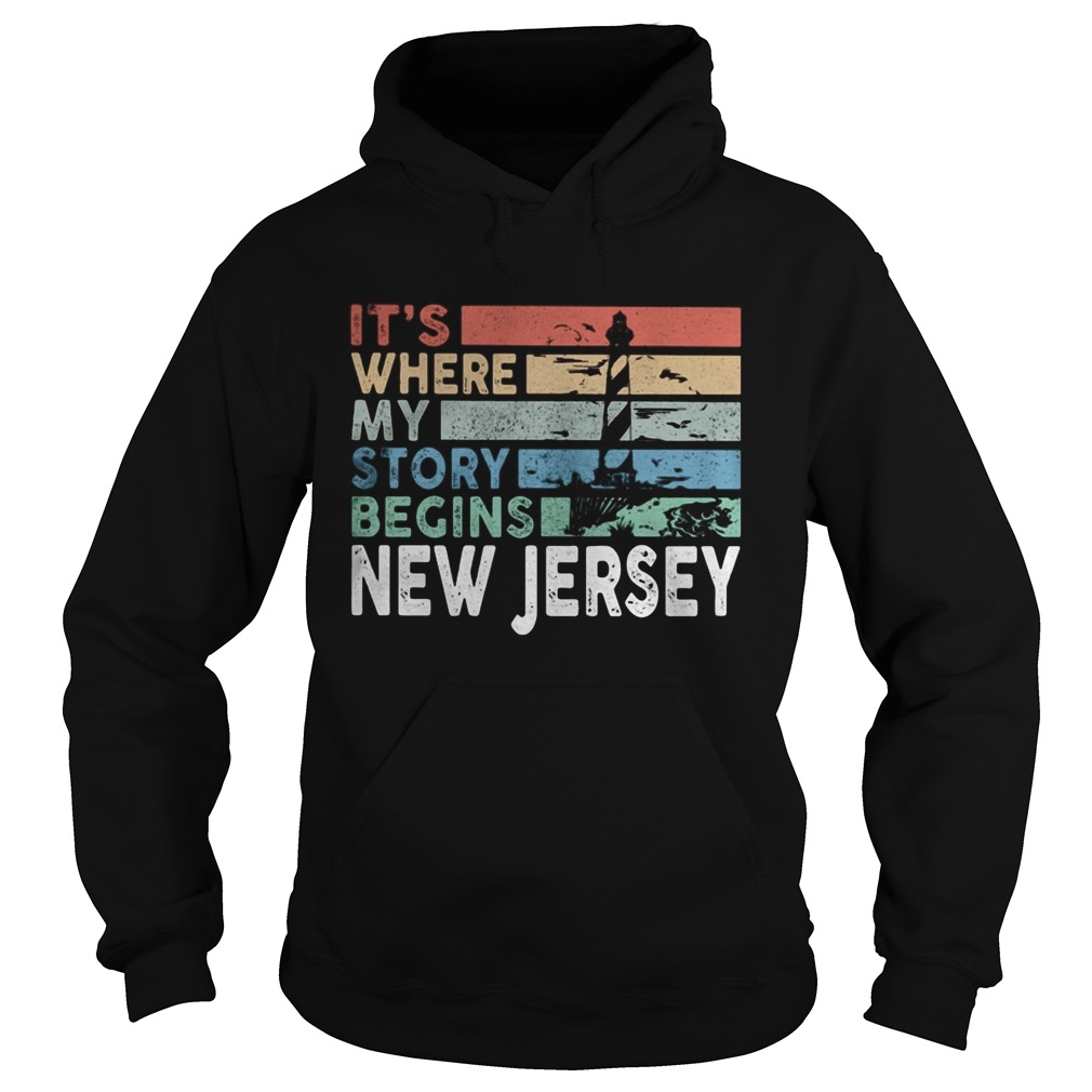 Its where my story begins new jersey vintage retro Hoodie