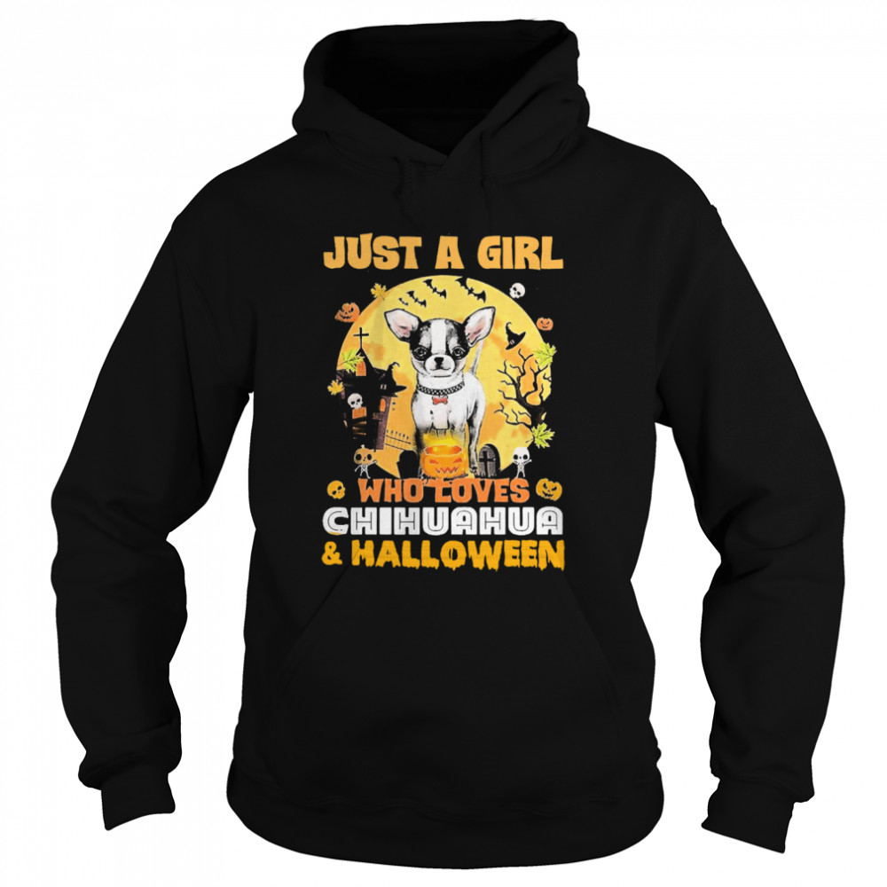 Just A Girl Who Loves Chihuahua And Halloween Unisex Hoodie