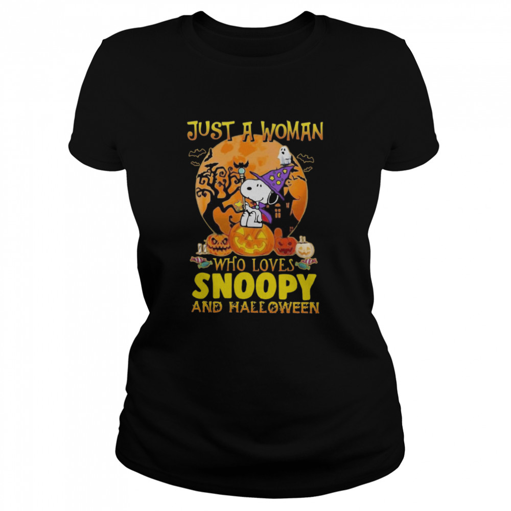Just A Woman Who Loves Snp And Halloween Classic Women's T-shirt